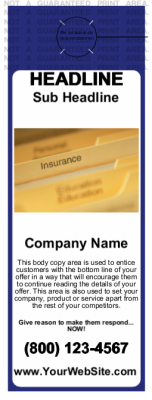 Insurance Door Hanger Blue