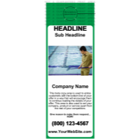 Pool Service Door Hanger Green