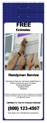 Handyman Door Hanger Blue