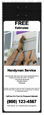 Handyman Black door hanger