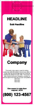 Childcare Jumbo Door Hanger Pink