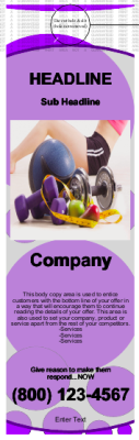 Health/Fitness Door Hanger Purple