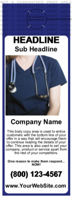 Medical Door Hanger Blue
