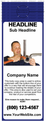 Plumbing Door Hanger Blue