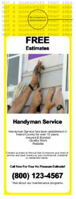 Handyman Door Hanger Yellow