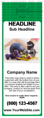 Health and Fitness Door Hanger Green