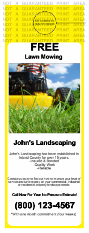 Lawn Care Door Hanger Templates