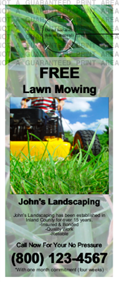 Lawn Care Door Hanger Grass Mini