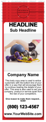 Health and Fitness Door Hanger Red