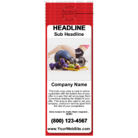 Health and Fitness Door Hanger Red