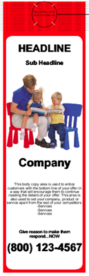 Childcare Jumbo Door Hanger Red