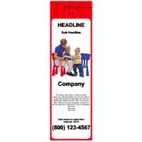 Childcare Jumbo Door Hanger Red