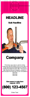 Plumbing Door Hangers Pink