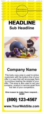 Health and Fitness Door Hanger Yellow