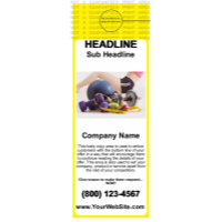 Health and Fitness Door Hanger Yellow