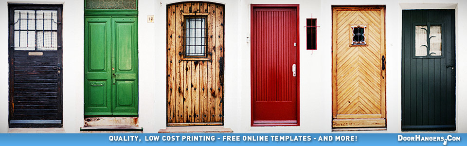 Door Hangers. Quality, Low Cost Printing. Free Online Templates. Fast Shipping